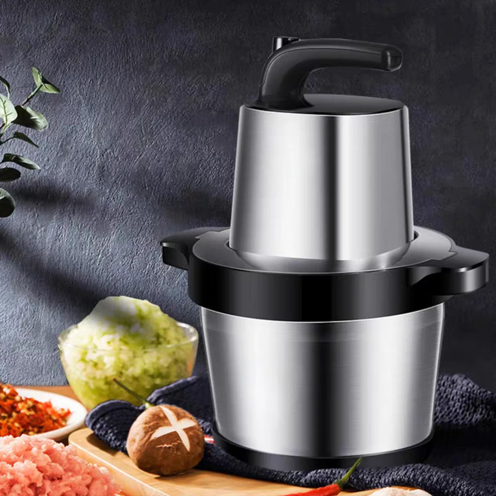 Hachoir Électrique 8L Inox 304 — 4500 W, 2 Vitesses, Double Lame en S hachoir electrique