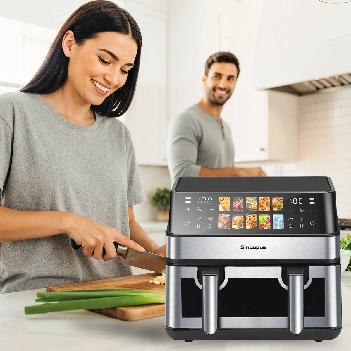 Friteuse Sans Huile 8,5L 2000W avec Hublot et Écran Tactile airfryers