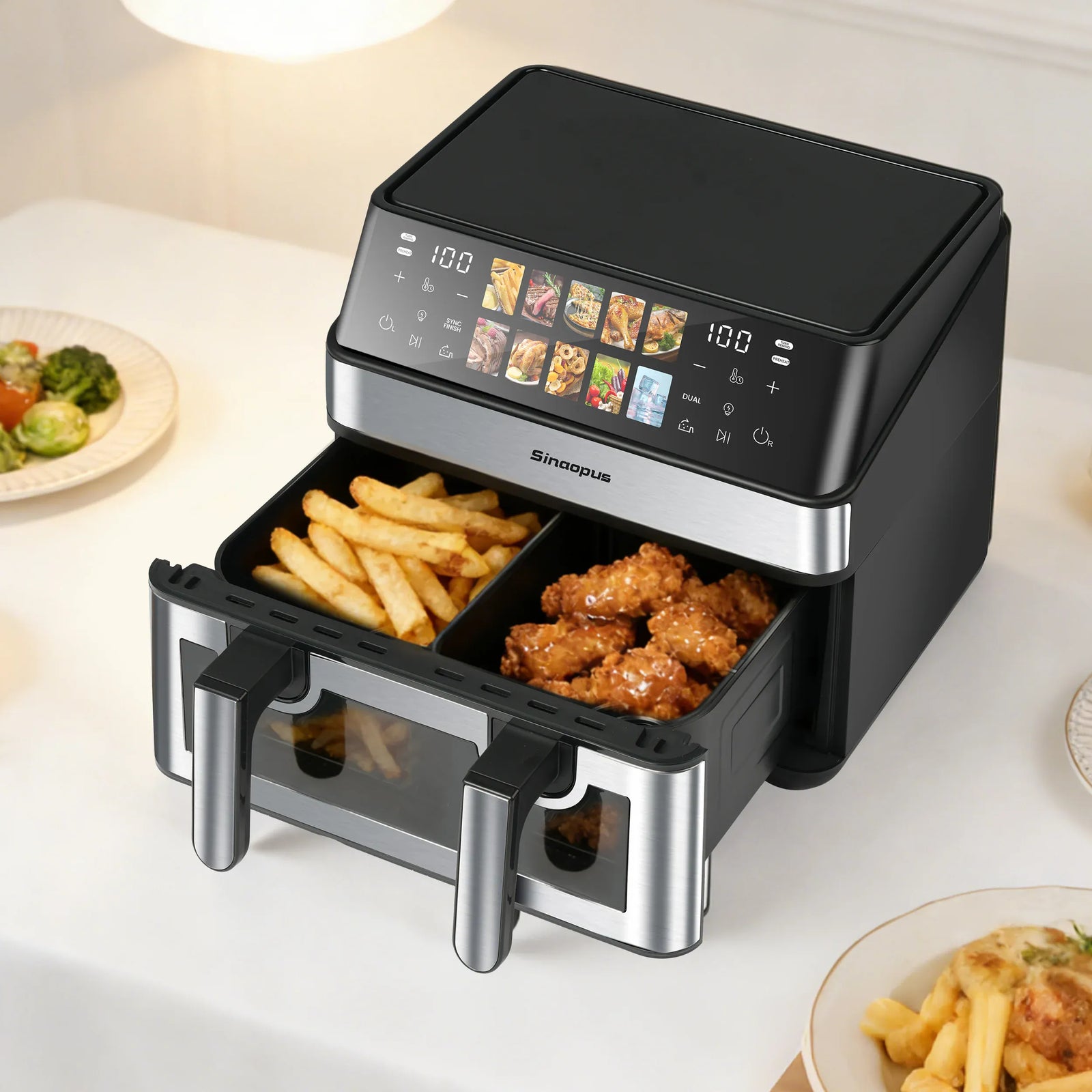 Friteuse Sans Huile 8,5L 2000W avec Hublot et Écran Tactile airfryers