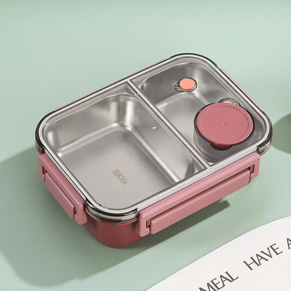 Lunchbox en Inox à 2/3 Compartiments Étanches 850ml Lunchbox