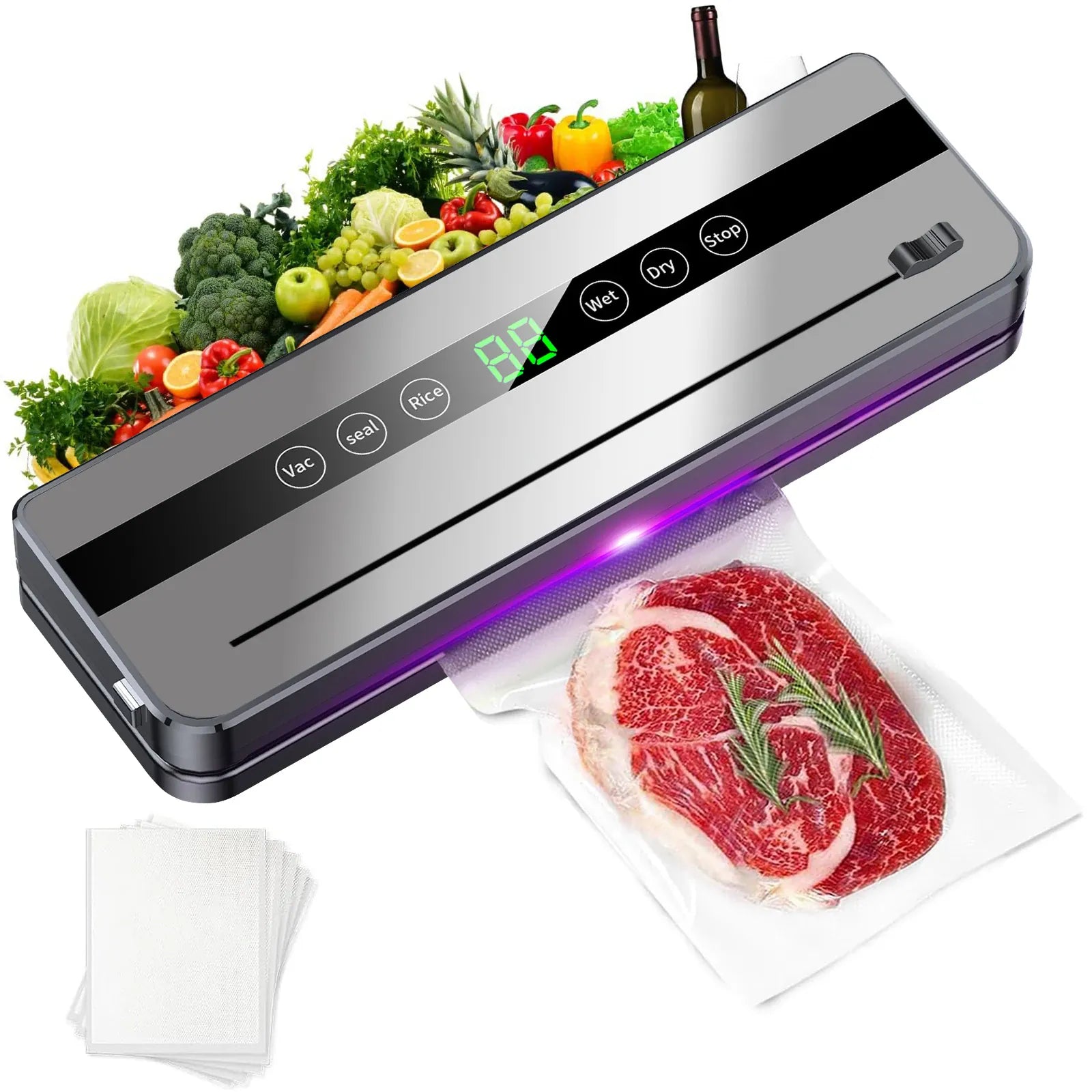 Machine Sous Vide Alimentaire avec Cutter Intégré - 80 kPa sv