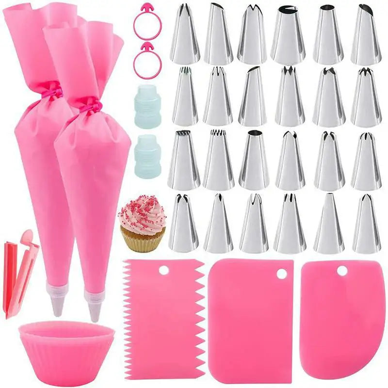 Kit de décoration de gâteaux 33 pièces en acier inoxydable et accessoires douillepoche