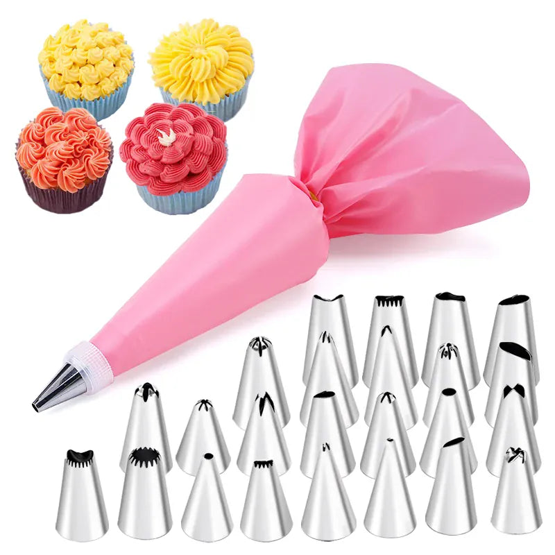 Poche à Douille et 10 Douilles en Acier Inoxydable pour Pâtisserie douillepoche