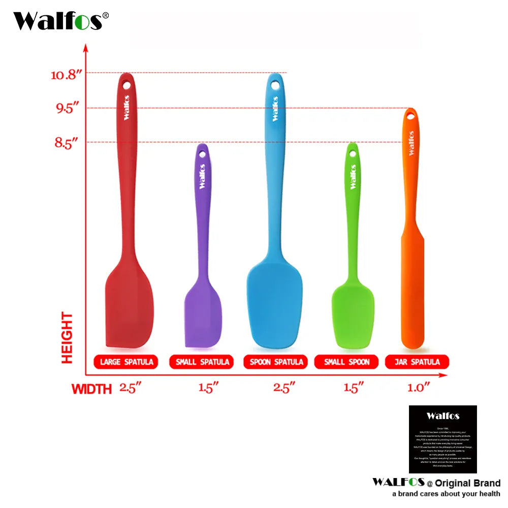 Set Spatules Silicone 5 pièces Résistantes à la Chaleur Pâtisserie spatule en silicone