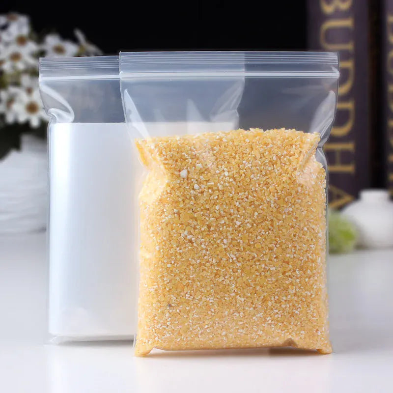Sachets Zip Alimentaires Réutilisables - Lot de 100 pièces 8 cm ssr