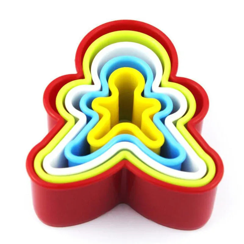 Emporte-pièces pour Pâtisserie en Plastique - 5 Pièces Colorées emportepieces