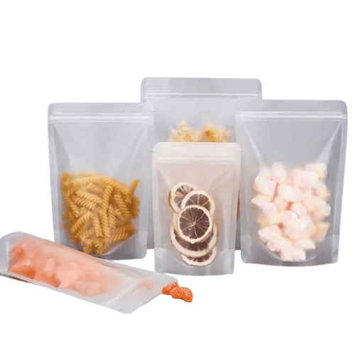 Sachets Zip Alimentaires Matériau Mat Transparent - Lots de 50 à 100 ssr