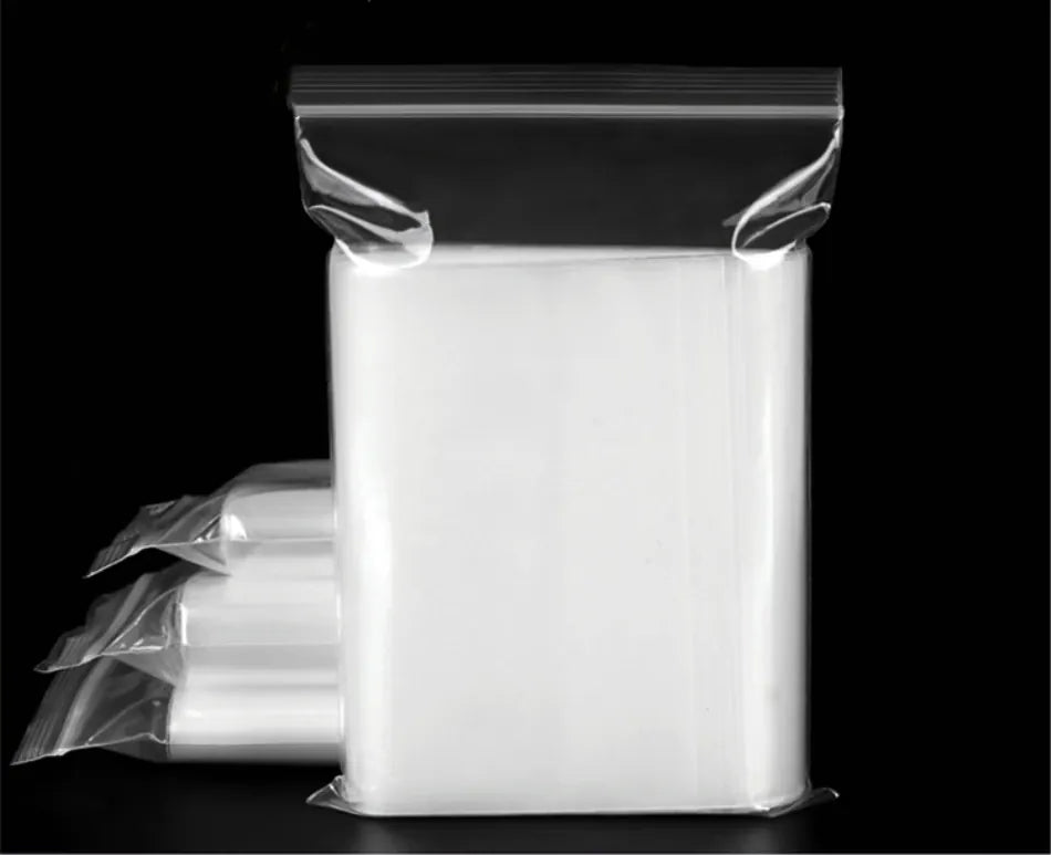 Sachets Zip Transparent Réutilisables Hermétiques - Lot de 50 pièces 10x15 cm