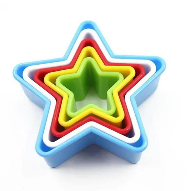Emporte-pièces pour Pâtisserie en Plastique - 5 Pièces Colorées emportepieces