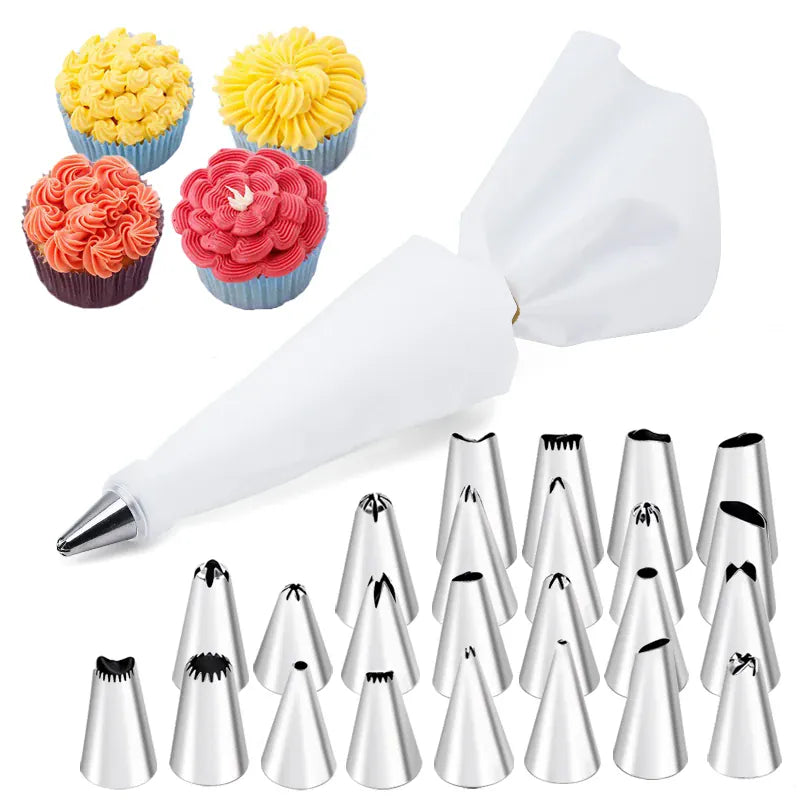 Poche à Douille et 10 Douilles en Acier Inoxydable pour Pâtisserie douillepoche
