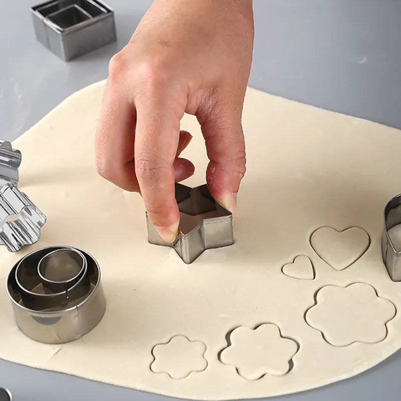 Emporte-pièces en métal géométriques - Set de 10 pour biscuits emportepieces