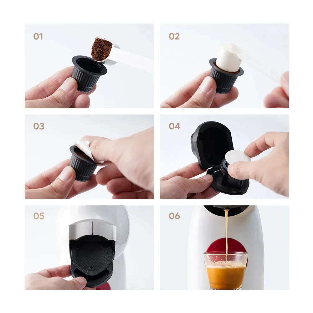 Adaptateur Capsule Réutilisable Compatible Dolce Gusto — Café Moulu ou Nespresso capsule
