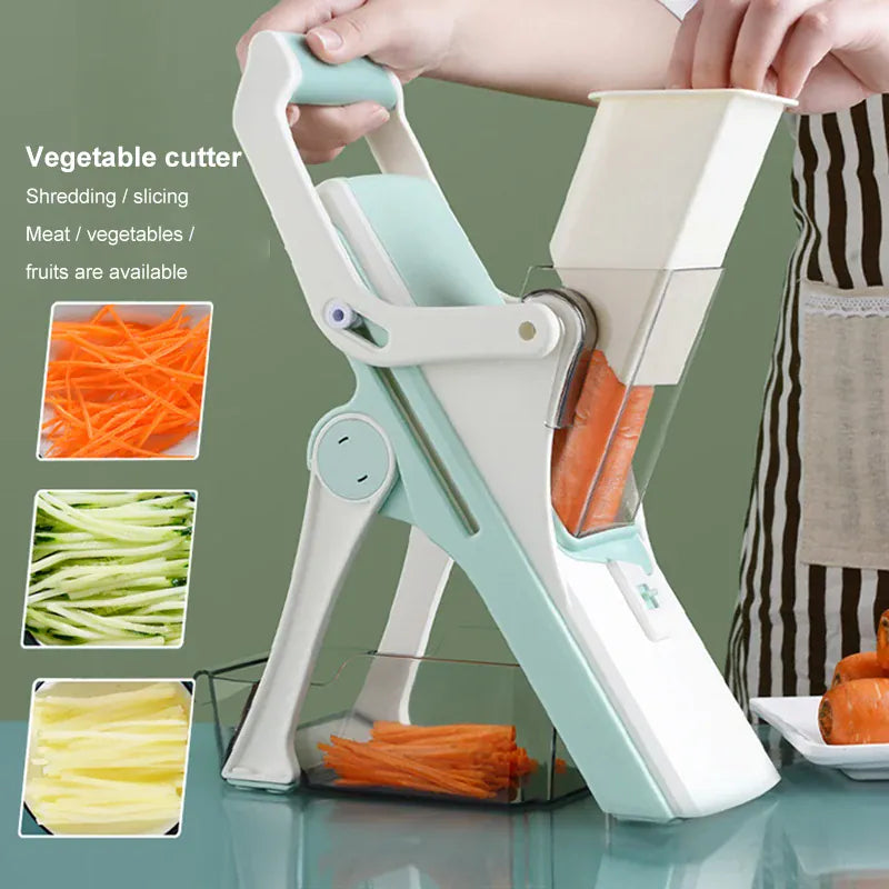Mandoline Multifonction 5 Lames pour Légumes et Fruits Mandoline