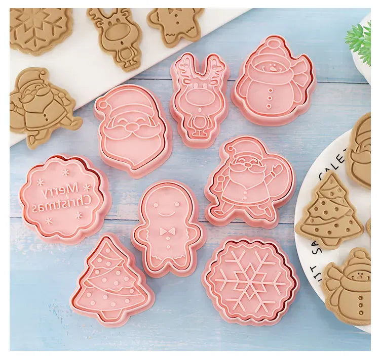 Emporte-pièces à Biscuits - Set de 8 Découpeurs en Plastique 3D emportepieces