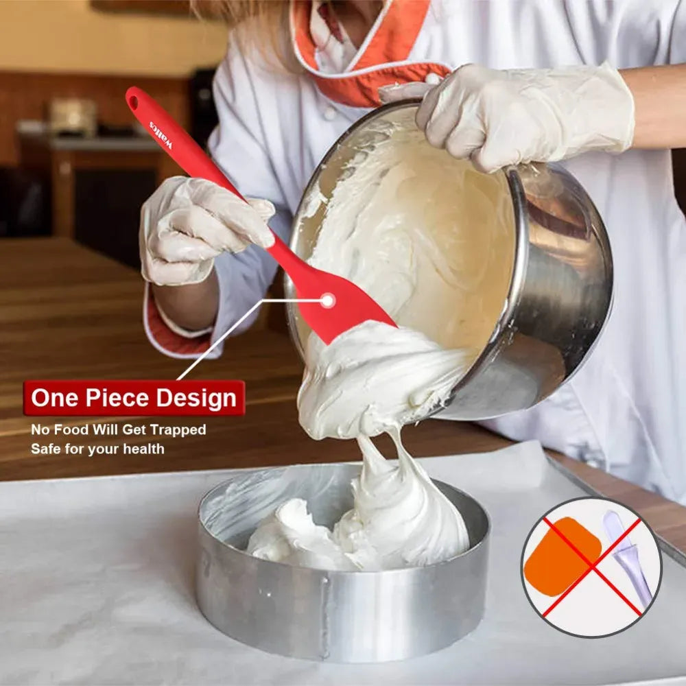 Set Spatules Silicone 5 pièces Résistantes à la Chaleur Pâtisserie spatule en silicone