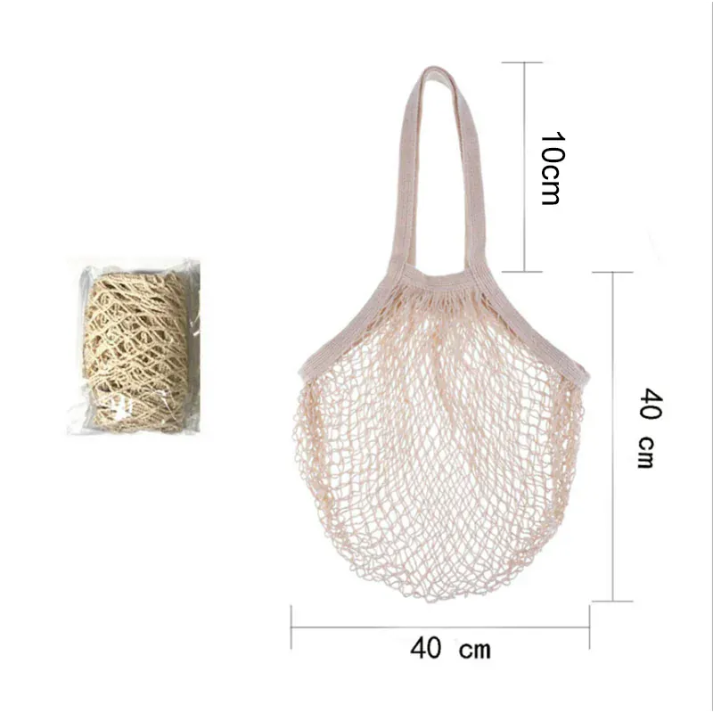 Sacs Filet en Coton Réutilisables - Lot de 5 Pièces Écologiques