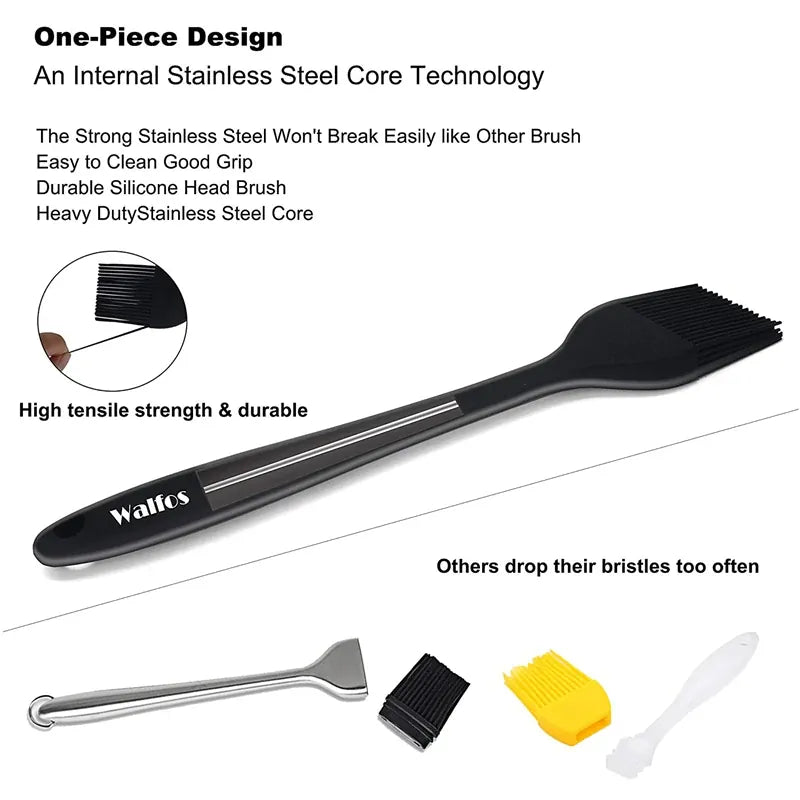 Set de 2/3 Spatules Silicone pour Barbecue et Pâtisserie spatule en silicone