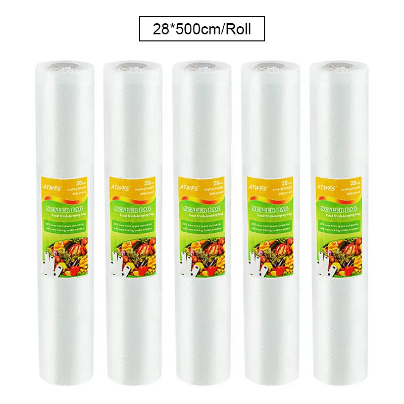 Sacs Sous Vide Hermétiques - Lot de 5 Rouleaux 28cm x 500cm