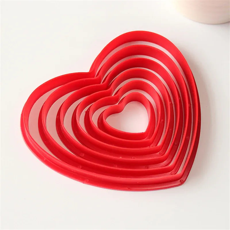Emporte-pièces en Acier Inoxydable - Set de 6 Cœurs pour Pâtisserie emportepieces