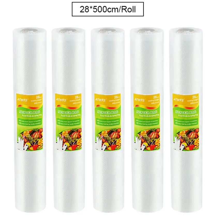 Sacs Sous Vide Hermétiques - Lot de 5 Rouleaux 28cm x 500cm