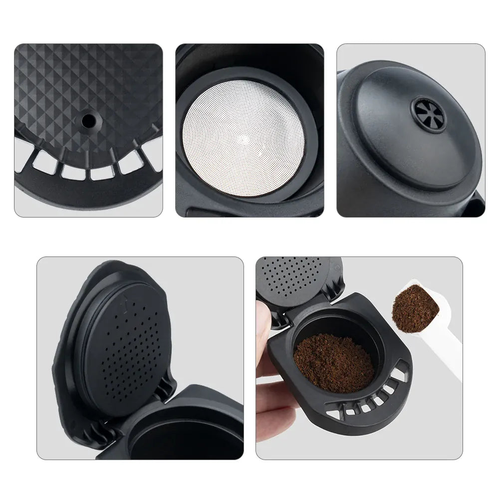 Adaptateur Capsule Réutilisable Compatible Dolce Gusto — Café Moulu ou Nespresso capsule