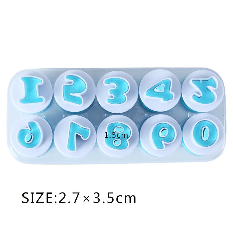 Emporte-pièces à pâtisserie alphabet et chiffres - 36 pièces en plastique emportepieces