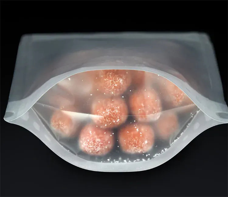 Sachets Zip Alimentaires Matériau Mat Transparent - Lot de 50 pièces 10x15cm