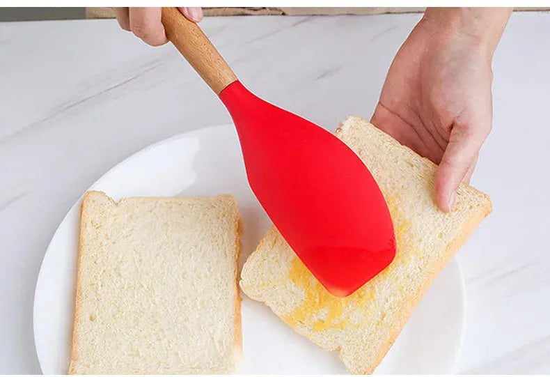 Set Ustensiles Silicone 12 pièces Cuisine | Résistants à la chaleur spatule en silicone