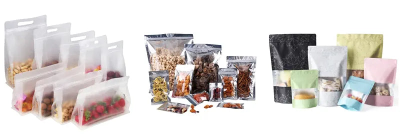 Sachets Zip Alimentaires Transparent - Lot de 50 Pièces avec Zip