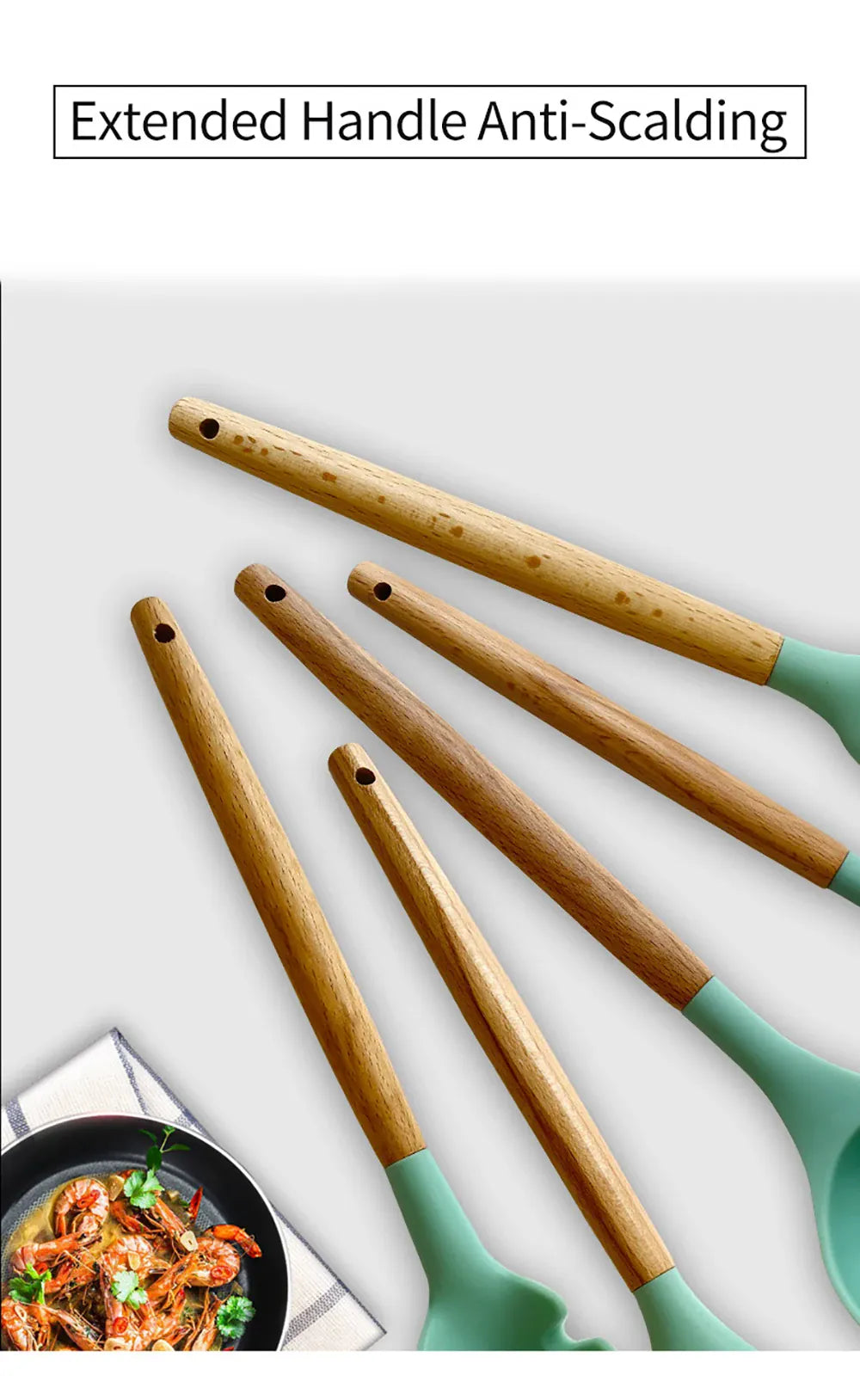 Set Ustensiles Silicone 10 pièces | Résistants à la chaleur et Antiadhésifs spatule en silicone