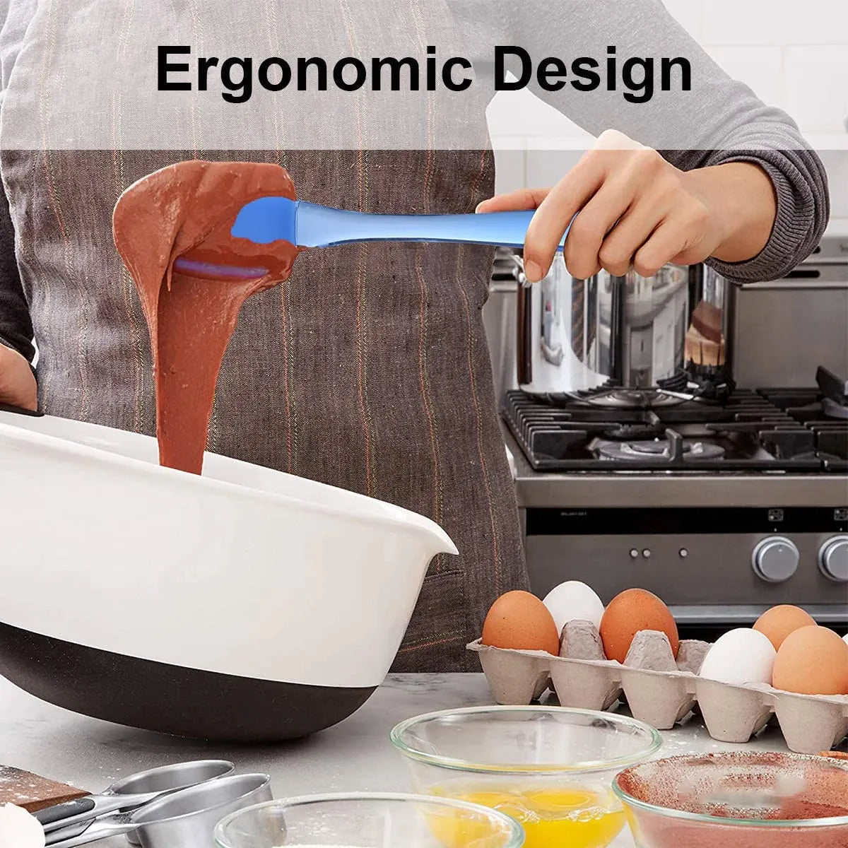 Set Spatules Silicone 3 Pièces Résistantes à la Chaleur pour Pâtisserie spatule en silicone
