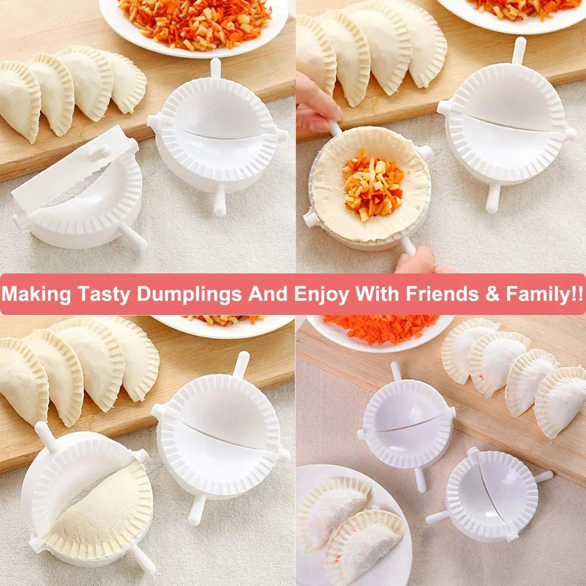 Set de 3 Emporte-Pièces en Plastique pour Raviolis et Gyozas emportepieces