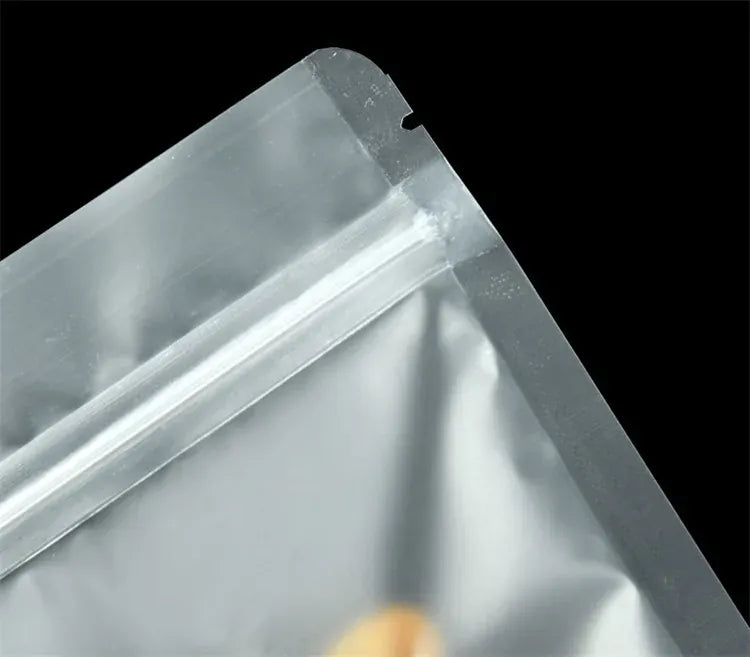 Sachets Zip Alimentaires Matériau Mat Transparent - Lot de 50 pièces 10x15cm