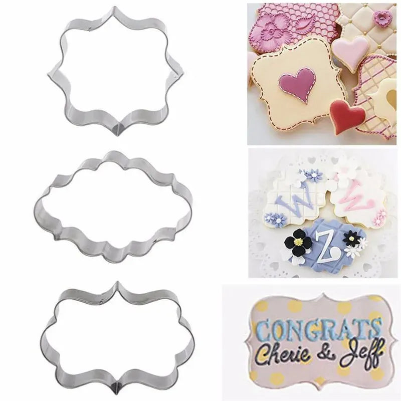 Emporte-pièces à biscuits en inox - Set de 3 formes variées emportepieces