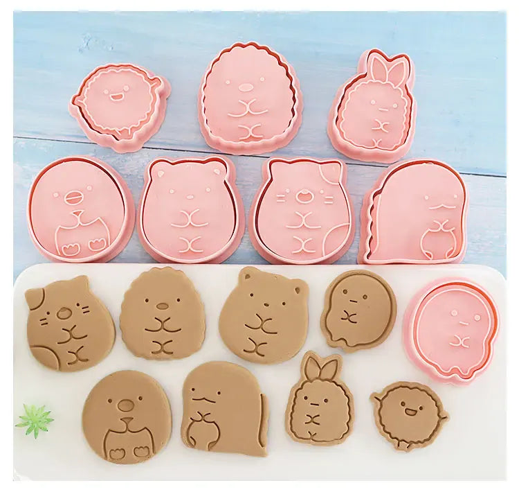 Emporte-pièces à Biscuits - Set de 8 Découpeurs en Plastique 3D emportepieces