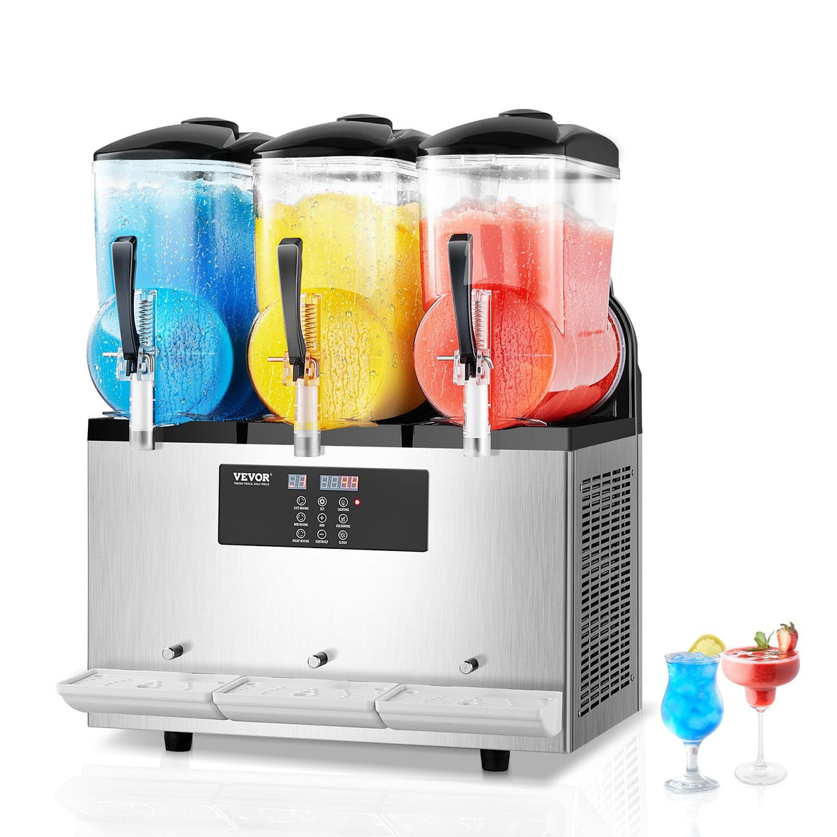 Machine à Granita Professionnelle 3×12 L — Triple Cuve, 144 Boissons machine a granita