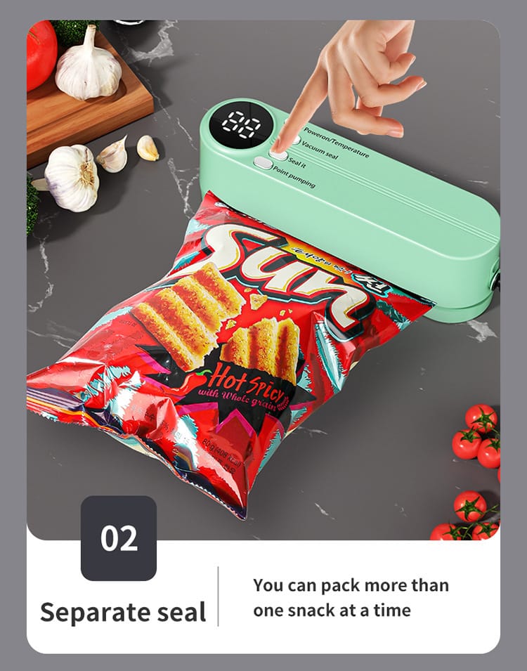 Scelleuse Alimentaire Portable Automatique pour Mise Sous Vide sv
