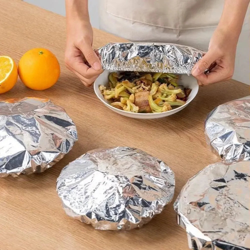Couvercles Alimentaires Réutilisables en Aluminium - Lot de 60 Pieces