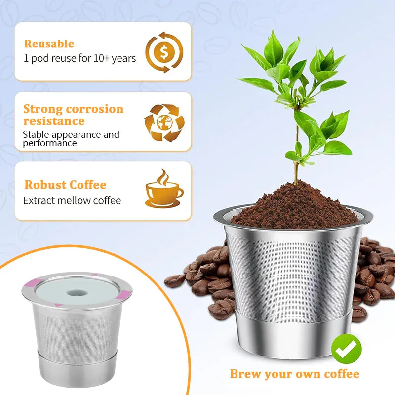 K-Cup Inox Réutilisable - Lot de 2 Compatible avec Keurig