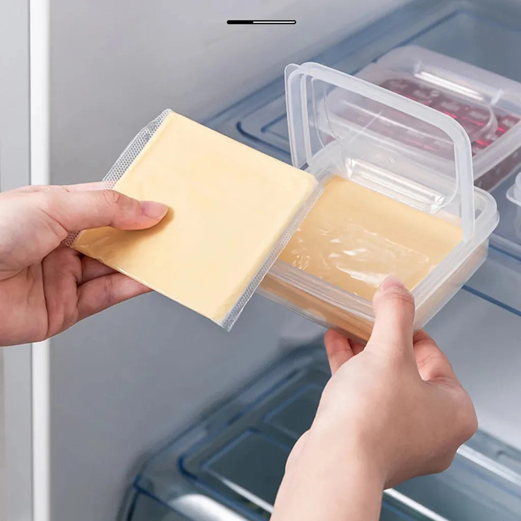 Boîte de Rangement Transparent pour Fromage et Beurre