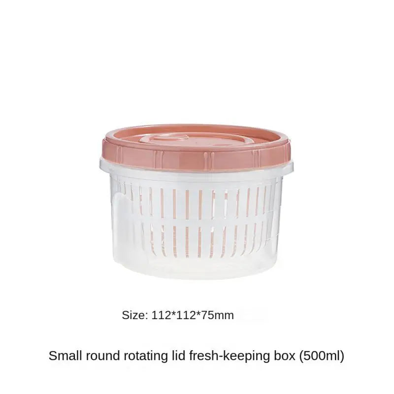 Boîte de Rangement Frigo Hermétique 700ml avec Grille Égouttoir