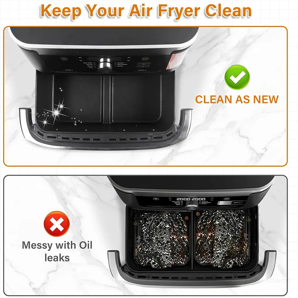 Moule Silicone Réutilisable Air Fryer Lot de 3 Rectangulaires 52L Air Fryer