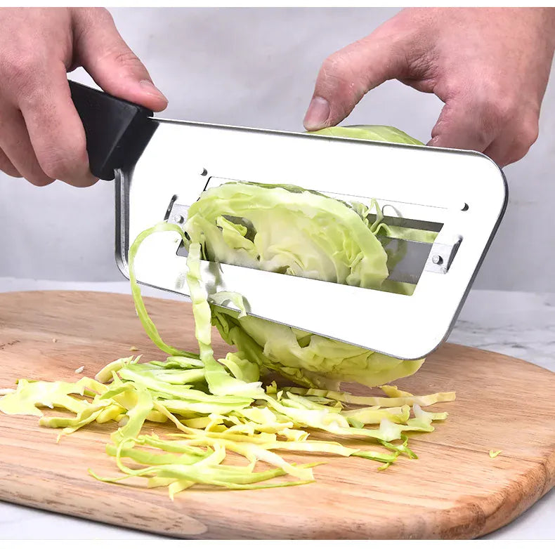 Coupe-légumes Inox Multifonction | Slicer Lame Plate Acier 2 pièces Coupe Légumes