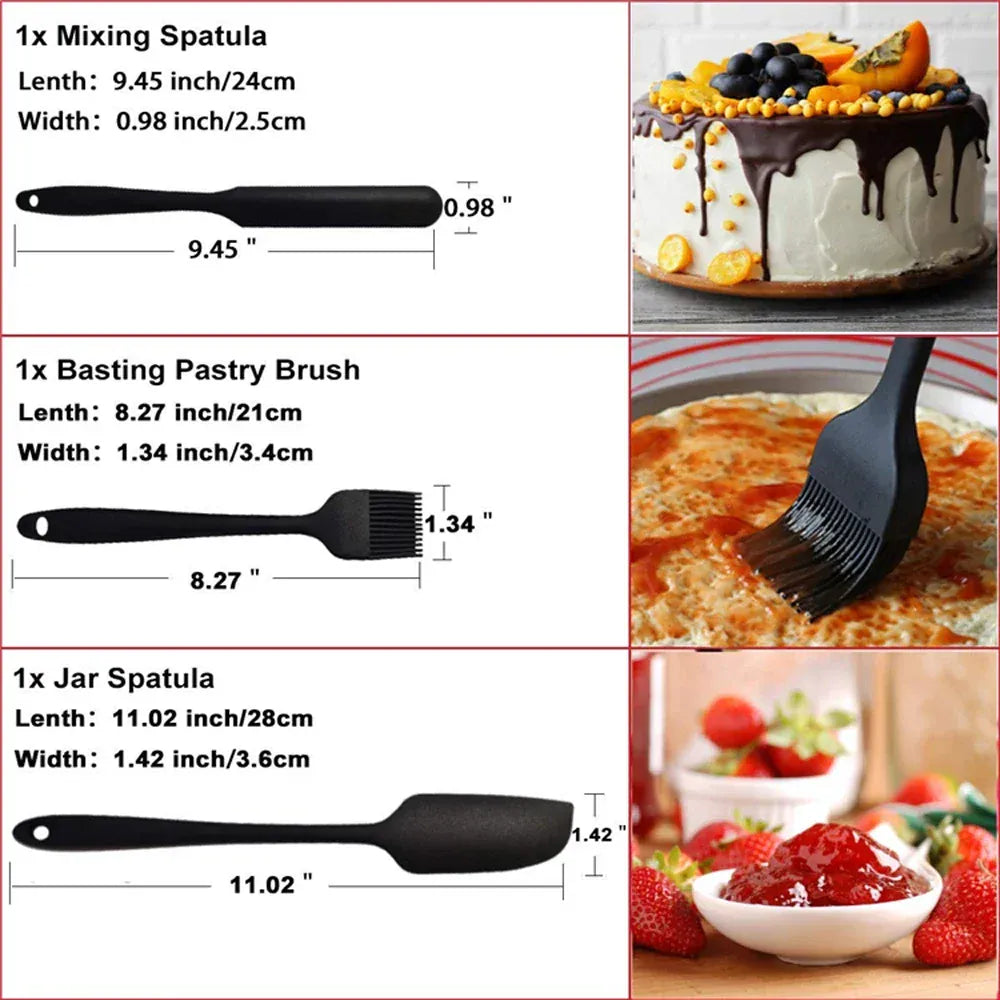Set Spatules Silicone 6 Pieces | Résistantes à la Chaleur et Antiadhésives spatule en silicone