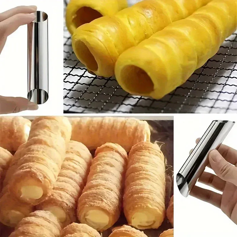 Set de 5 Outils de Pâtisserie en Acier Inoxydable - Moules à Croissants et Tubes à Pâtisserie douillepoche