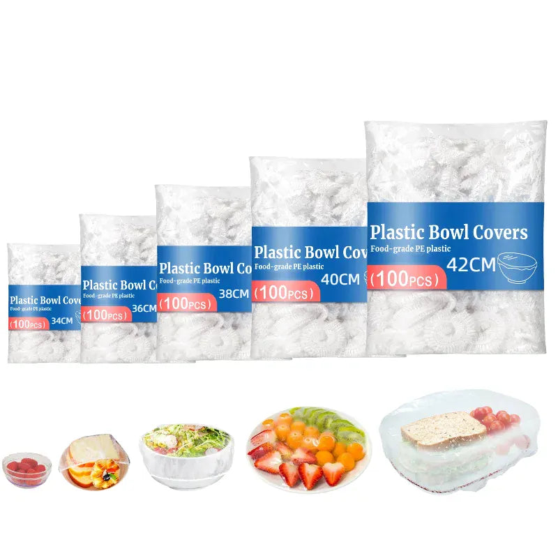 Film Alimentaire Extensible Jetable - Lot de 100 Pièces 34-42cm