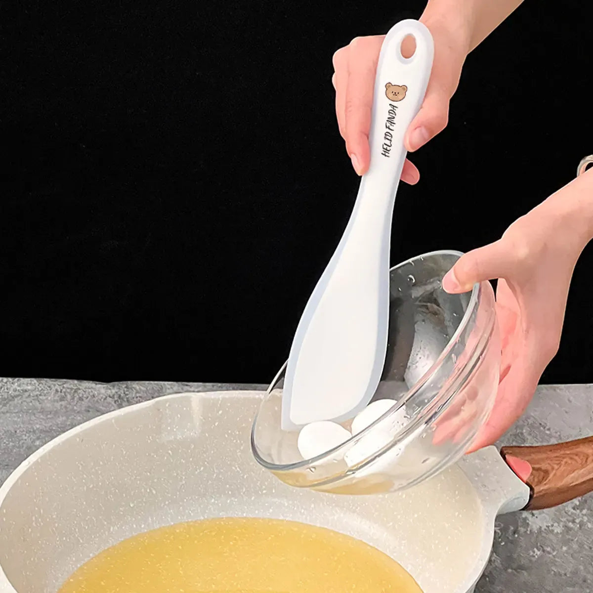 Spatule Silicone Antidérapante Longue Résistante à Haute Température spatule en silicone