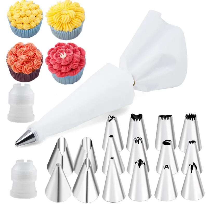 Poche à Douille et 10 Douilles en Acier Inoxydable pour Pâtisserie douillepoche