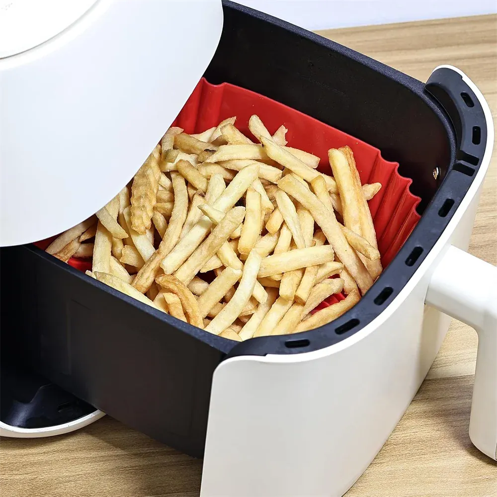 Moule Silicone Air Fryer Réutilisable Rectangulaire - Lot de 2 Pièces Air Fryer