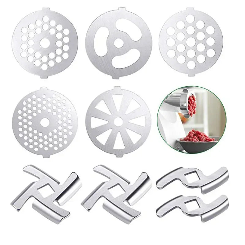 Pièces de Rechange et Accessoires pour Hachoir à Viande — Couteau, Grilles, Entonnoirs Inox
